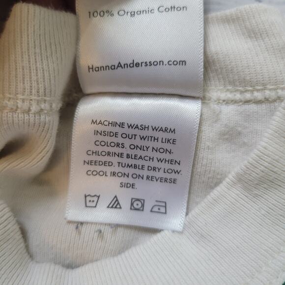 Hanna Andersson Size 6/7 Bird Print Long Sleeve Pajama Top Palm Tree Cute - Picture 7 of 7